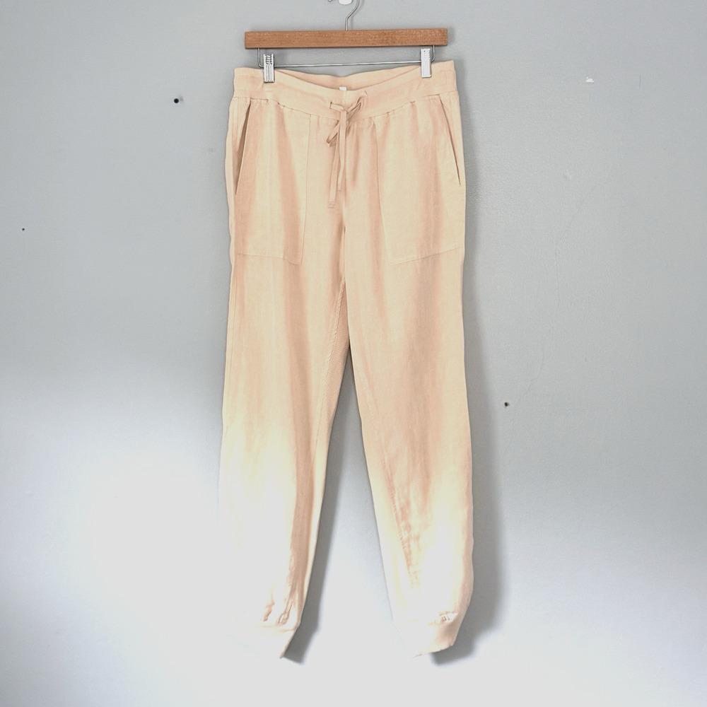 Haven Pants Womens Size Small Joggers Cream Cotton Lounge Comfy Relaxed